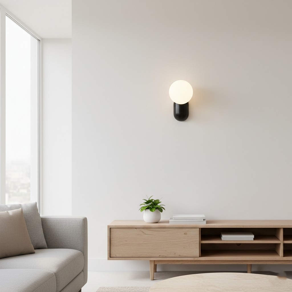Luma Nordic glazen bolvormige wandlamp HL3337