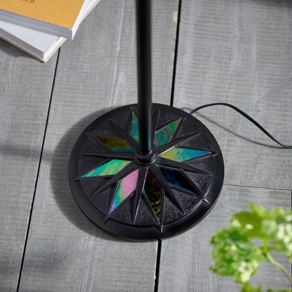 TF Dark Star Tiffany Task vloerlamp - Art Deco vloerlamp met glas-in-lood voor de woonkamer HL2249