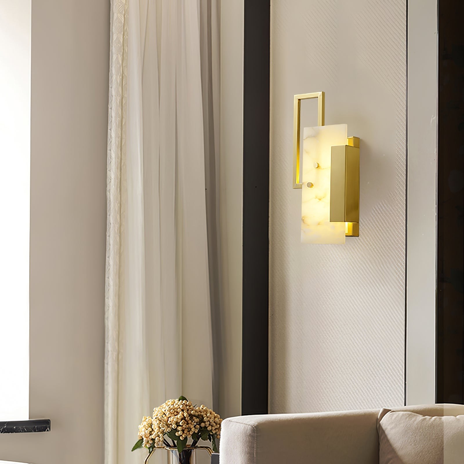 Althea alabaster wandlamp HL2949