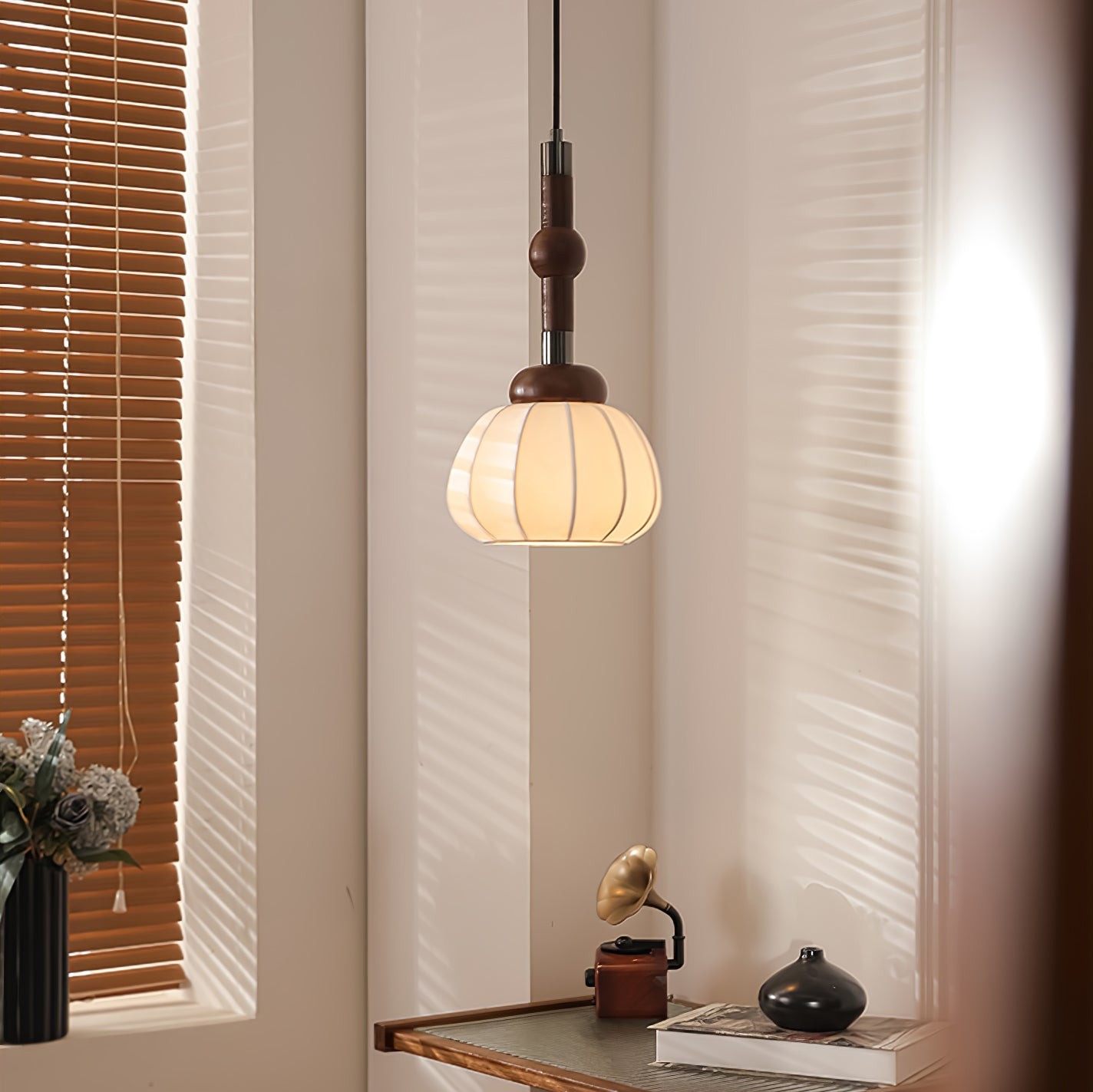 Zijden bol hanglamp HL741