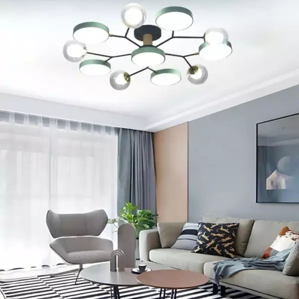 Nordic Branch LED Plafondlamp - Ronde Houten Lamp voor Slaapkamer HL1349