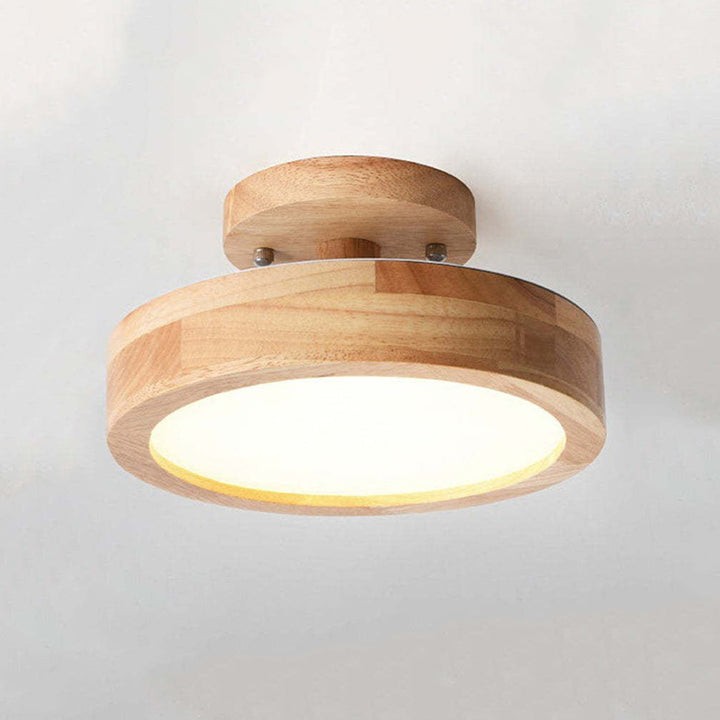 Scandinavische Macaroon Houten Ronde Plafondlamp HL152