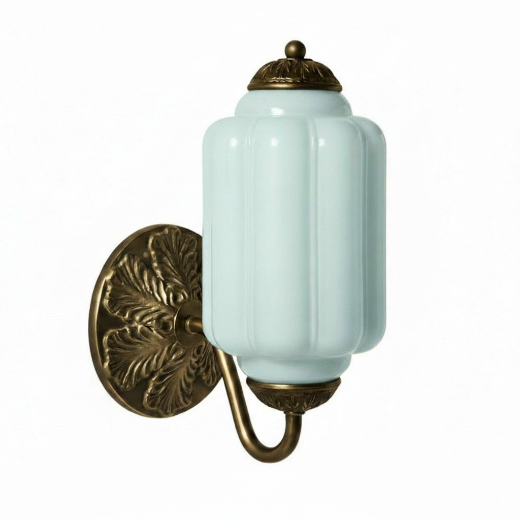 Vintage Melkglas Eloise Kandelaar Wandlamp HL844