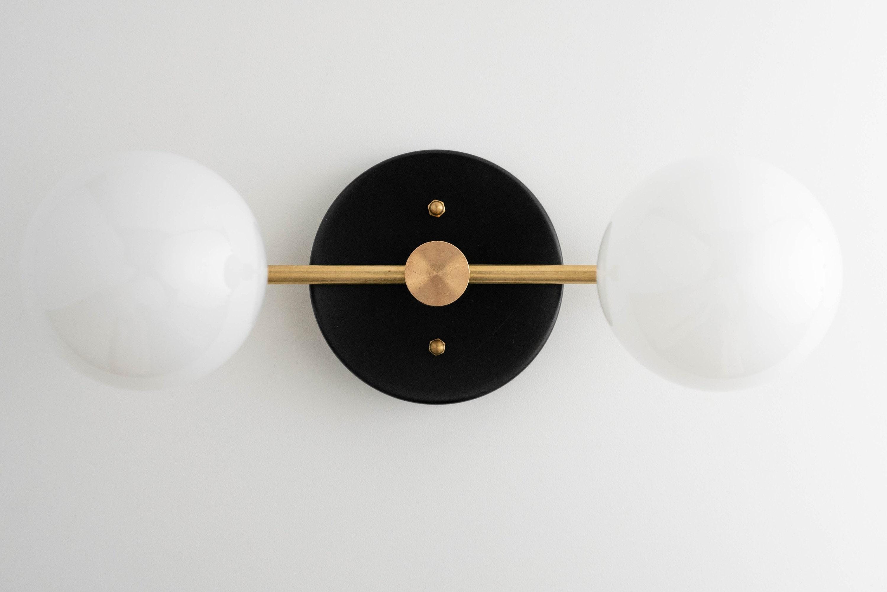Glorica Glazen Badkamerlamp - Moderne Wandlamp van Messing voor Badkamerstijl HL1680