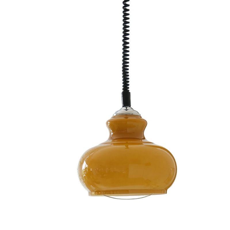 Lunea Nordic verstelbare retro hanglamp van crèmekleurig glas HL3508