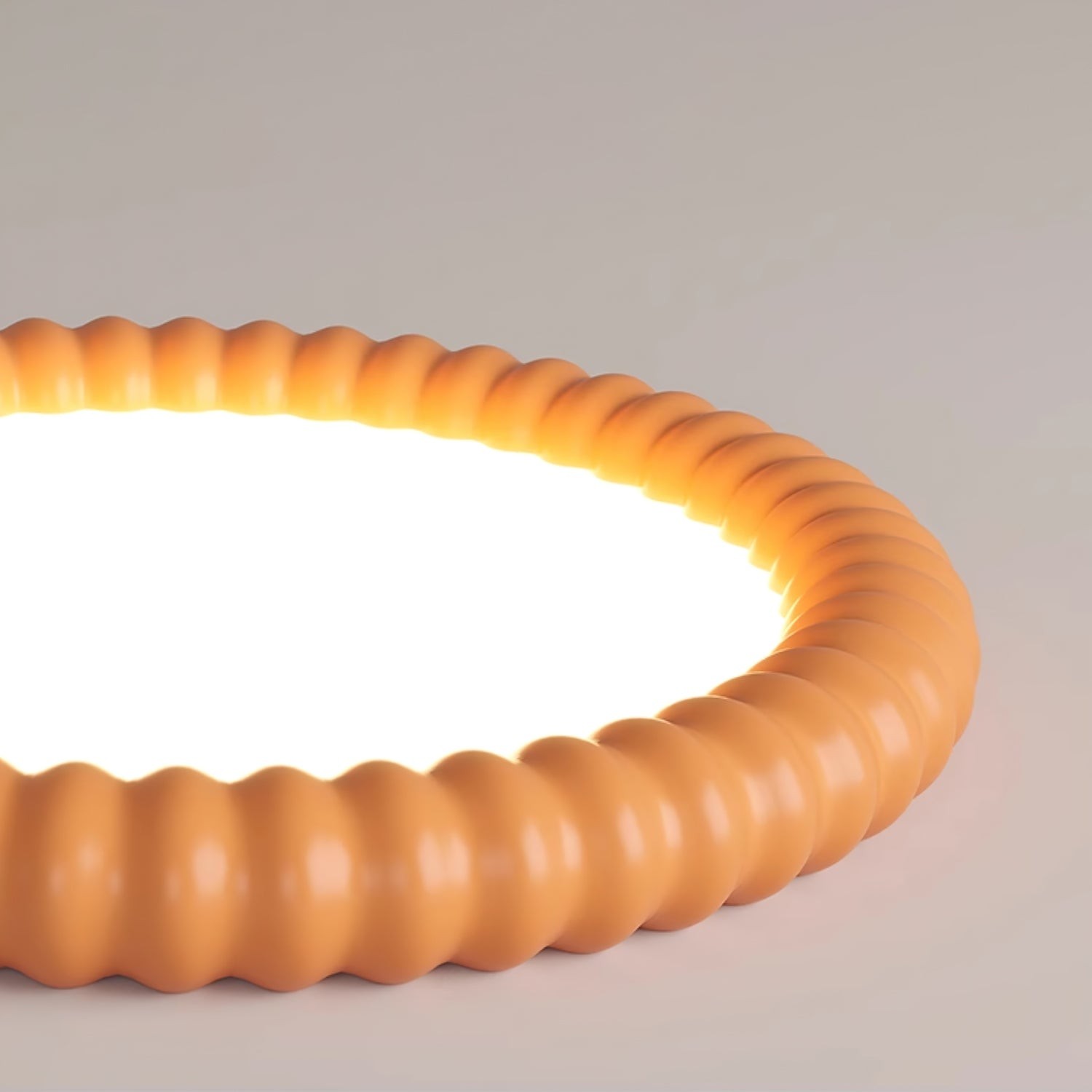 Crèmekleurige stijl rimpelring plafondlamp HL774
