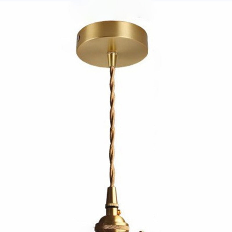 Traditionele vintage vierkante rechthoekige hanglamp met 1 lichtpunt van geribbeld glas en ijzer voor de woonkamer HL1415