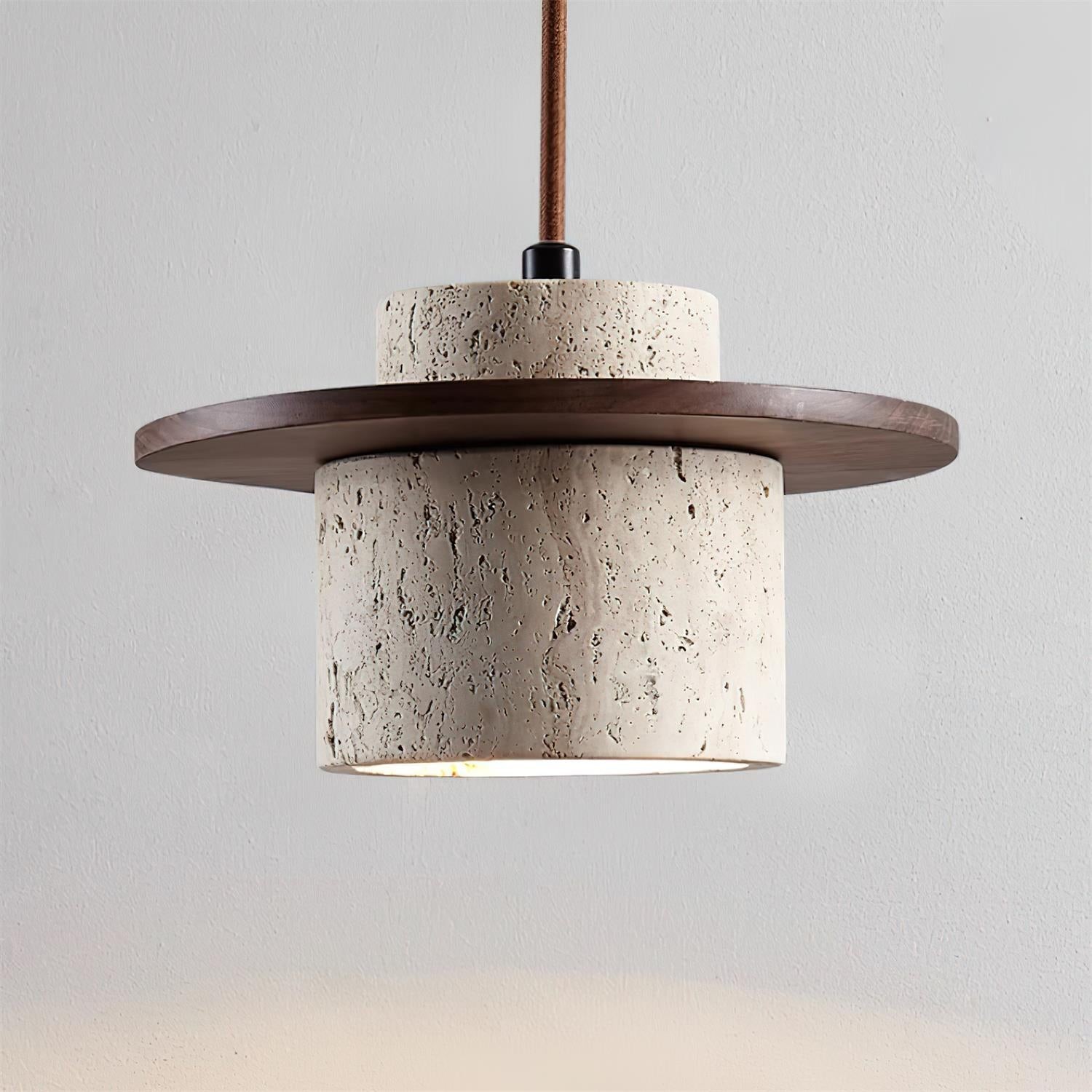 Retro Wabi Sabi getextureerde travertijn wandlamp HL991