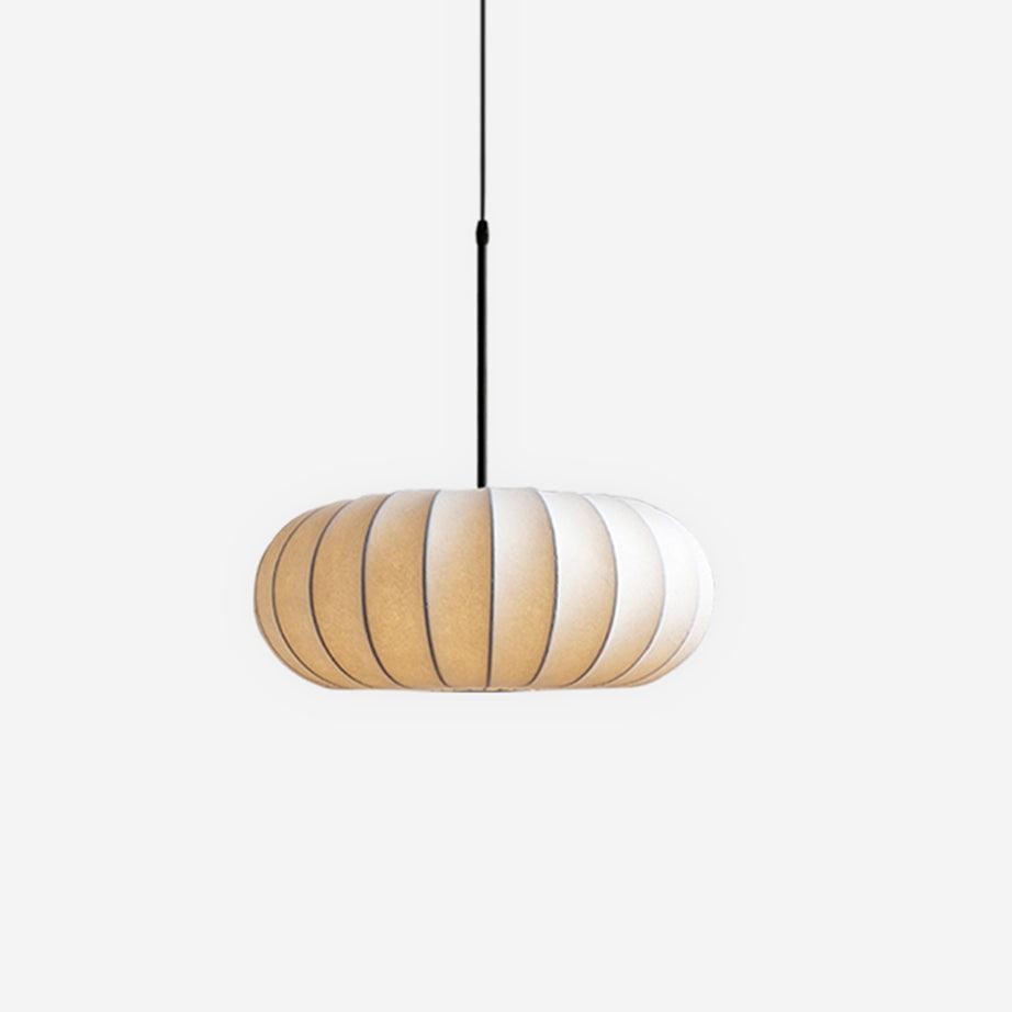 Eenvoudige Wabi-sabi witte lantaarn stoffen hanglamp HL852