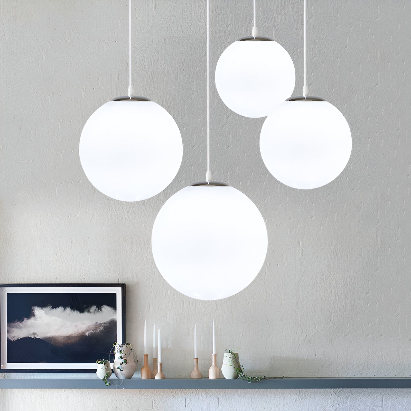 Nordic Globe Melkachtig Glazen Hanglamp HL1314