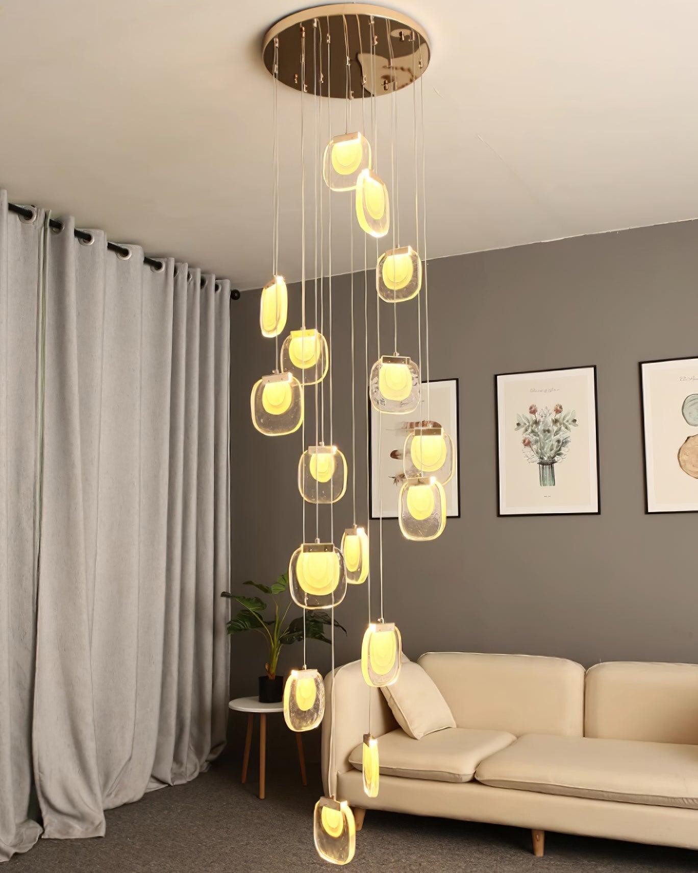 Glazen rimpel hanglamp HL532