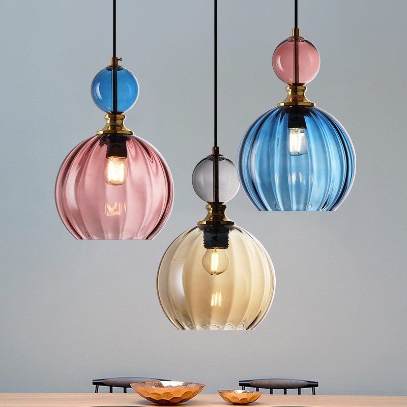 Macaron Glazen Bol Hanglamp Slaapkamer HL69
