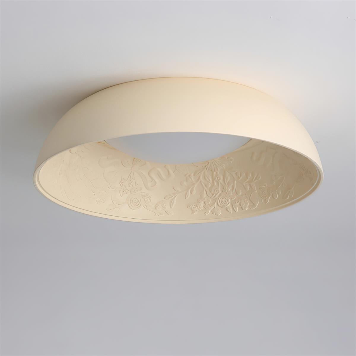 Franse romantische gesneden ronde LED plafondlamp HL617