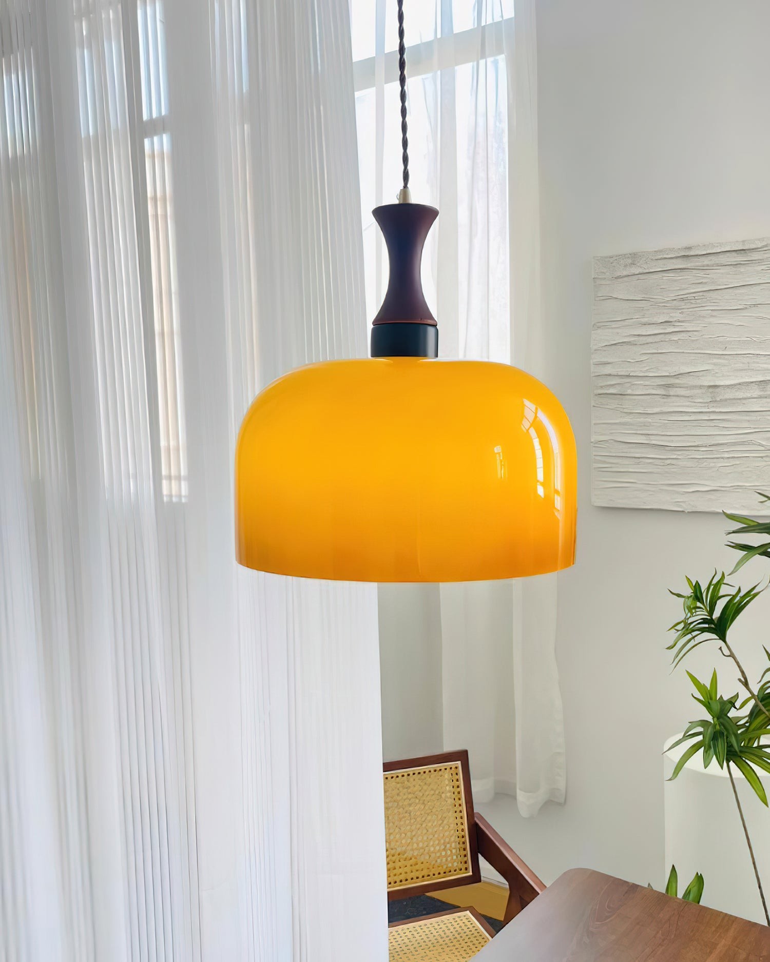 Lacey glazen hanglamp met stekker HL2667