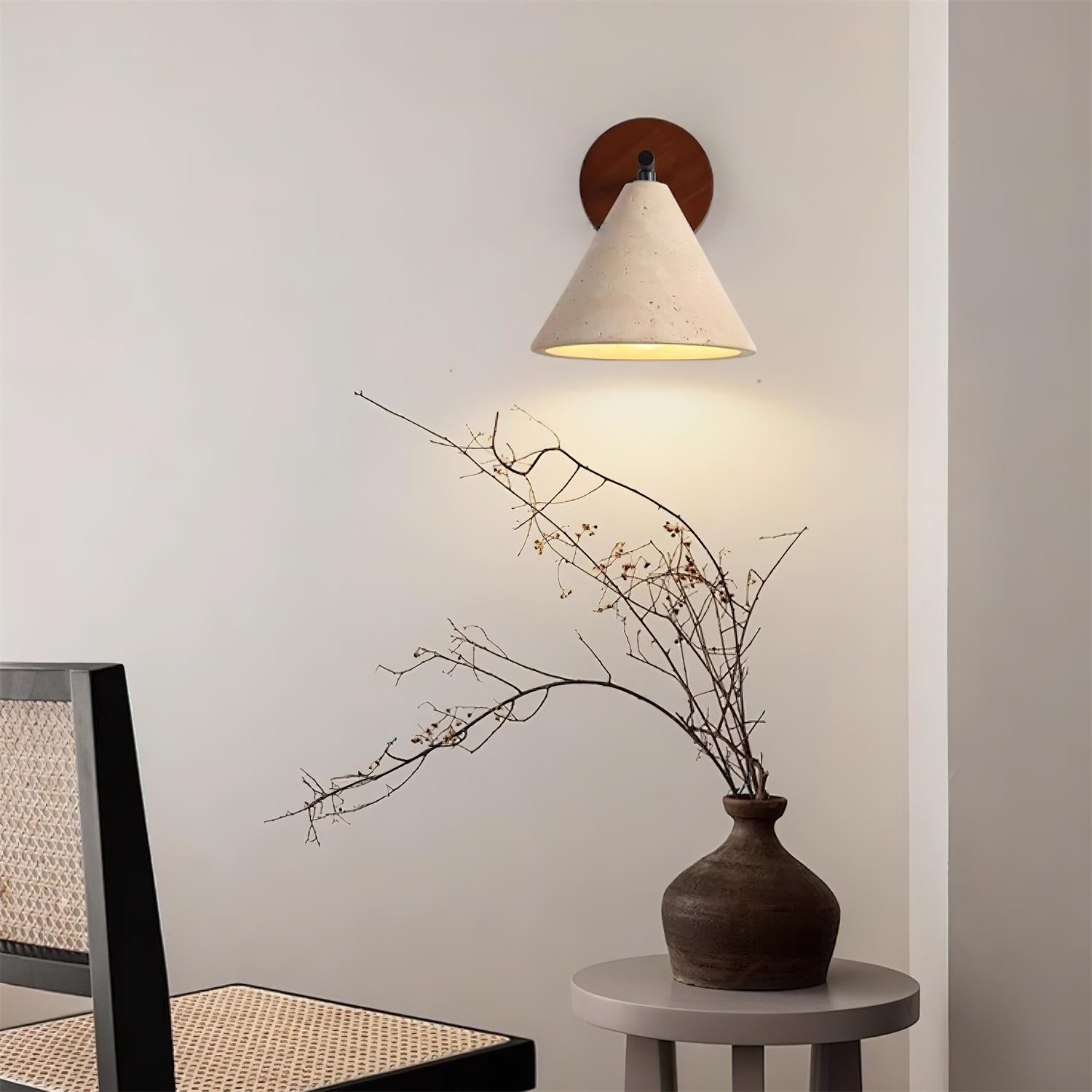 Vintage crèmekleurige wandlamp HL439