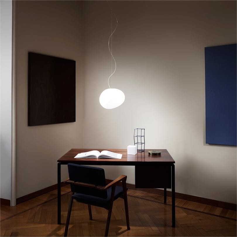 Art Deco Stonea Melkglazen Hanglamp