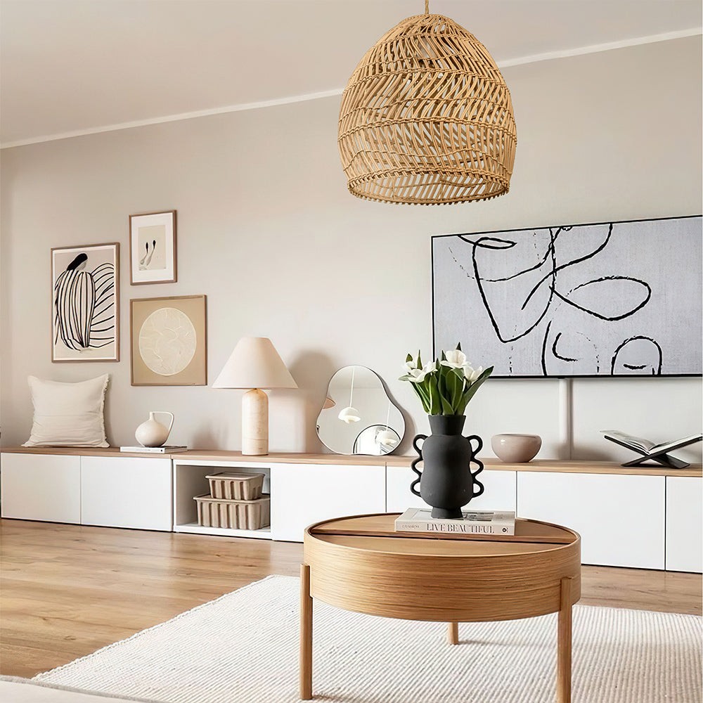Rustieke Rieten Mand Rotan Kooi Hanglamp HL161