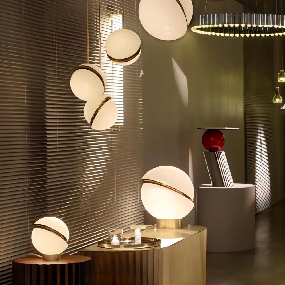 Crescent Opalen Bol Hanglamp