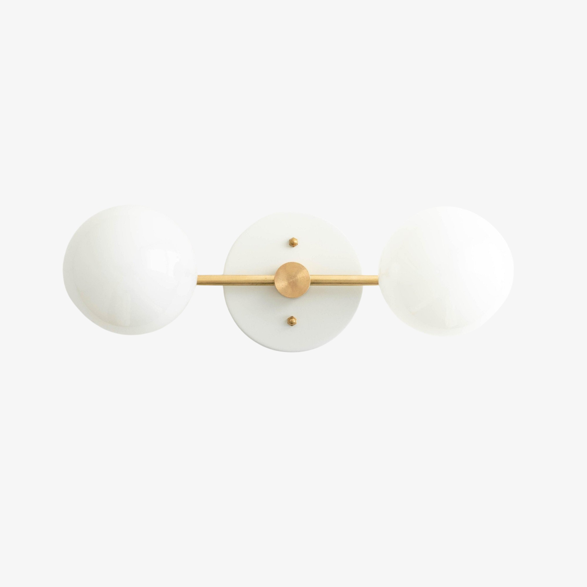 Glorica Glazen Badkamerlamp - Moderne Wandlamp van Messing voor Badkamerstijl HL1680