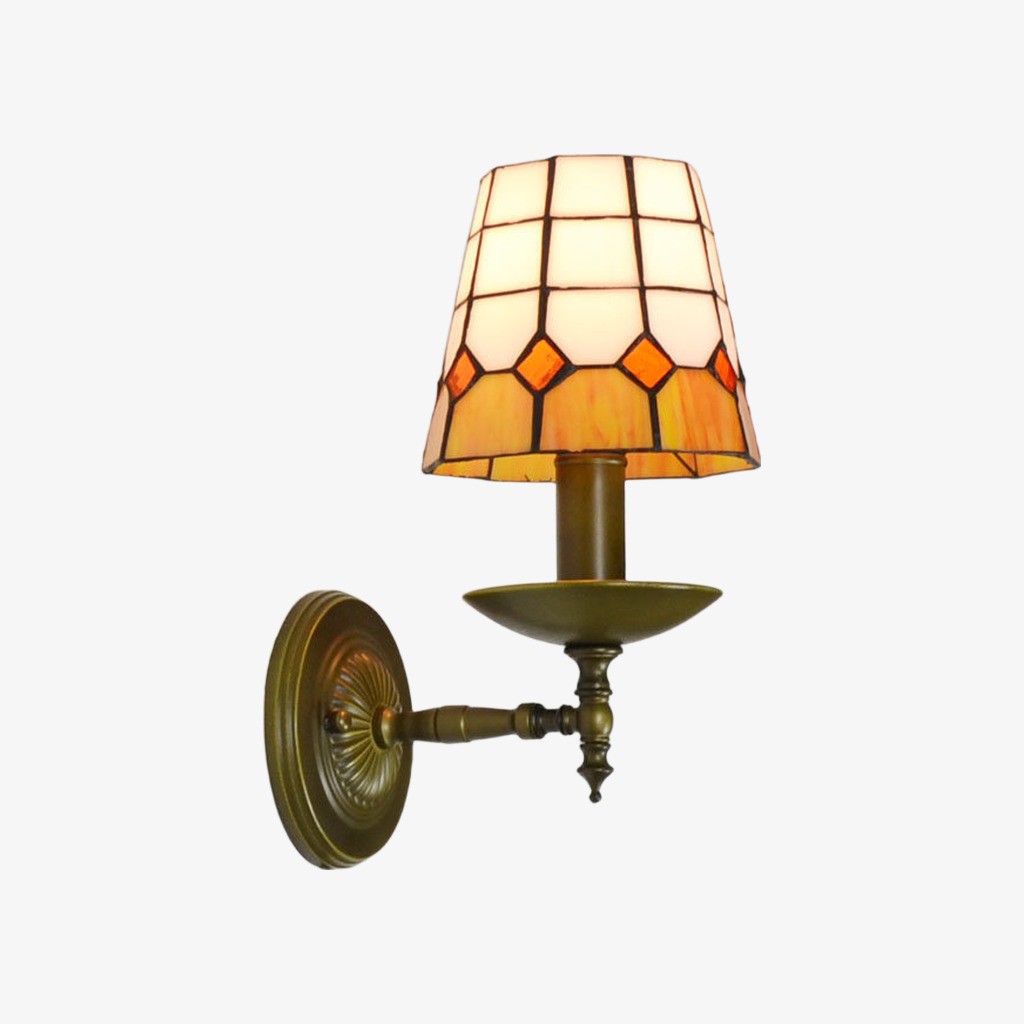 TF Tivanny Vintage Retro Wandlamp met Glas-in-lood voor Slaapkamers en Hal HL3556