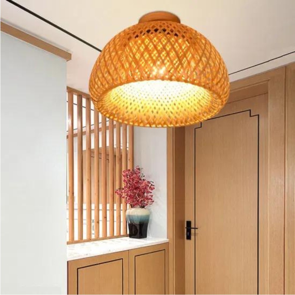 De Luminous Refuge bamboe plafondlamp HL3422