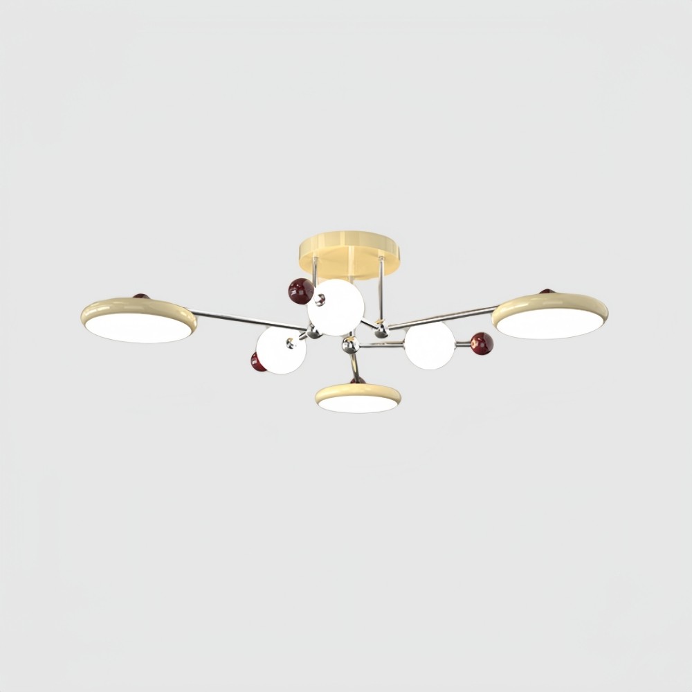 Nordic Sputnik Plafondlamp - Bauhaus Vertakte LED Schijflamp HL1326