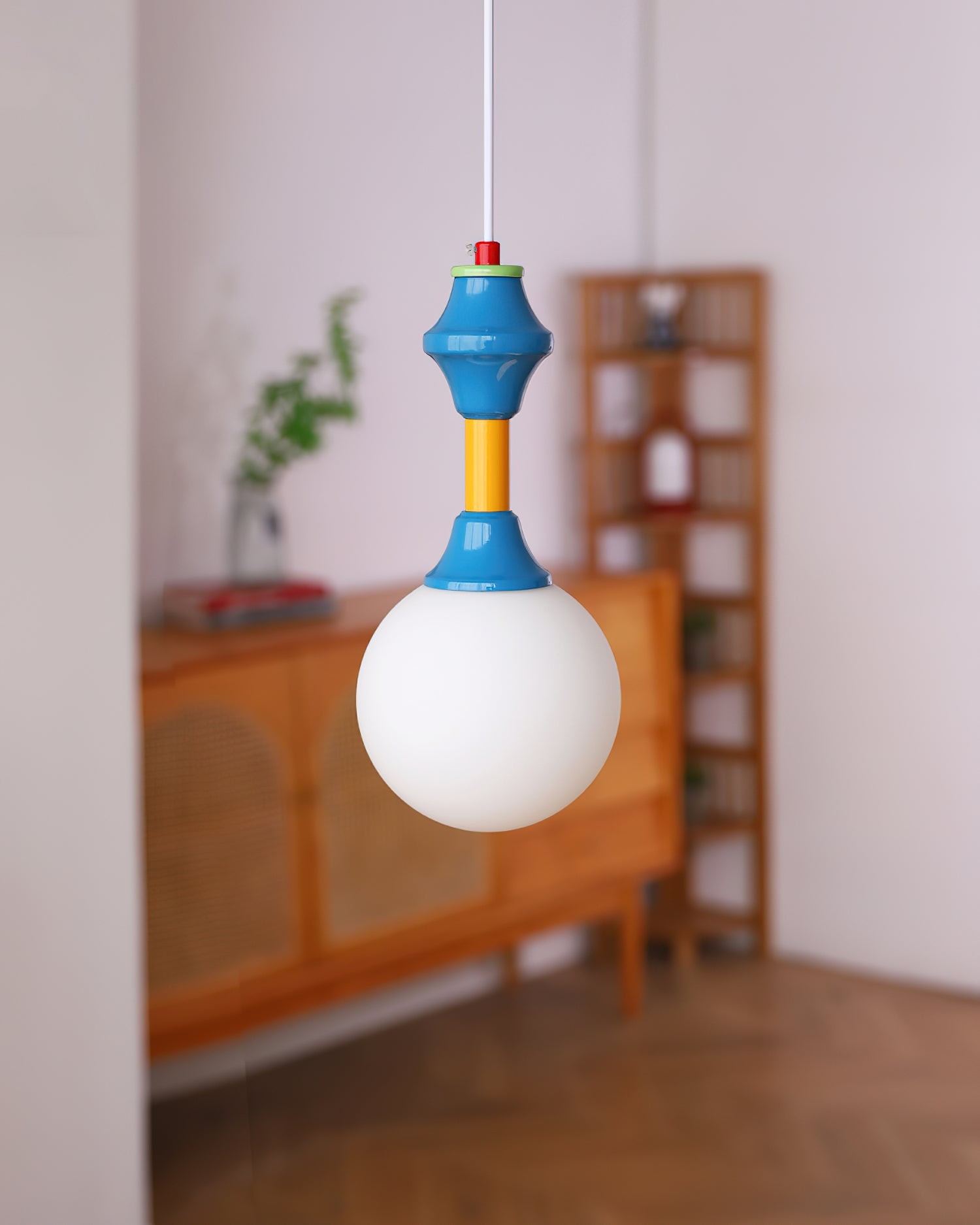 Franse blauw-witte sfeer hanglamp HL907