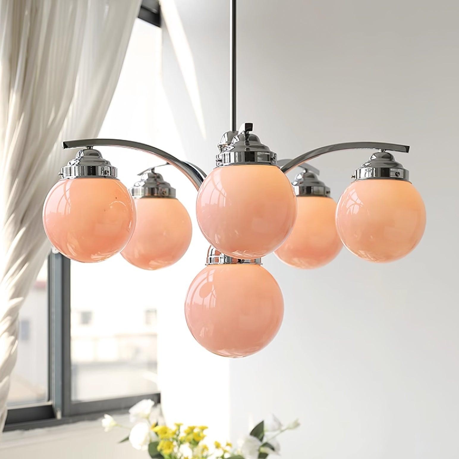 Franse elegante glazen bolvormige kroonluchter HL813