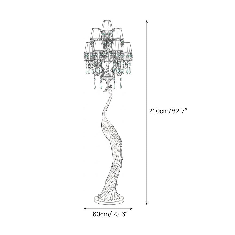 Perky Peacock vloerlamp HL3314