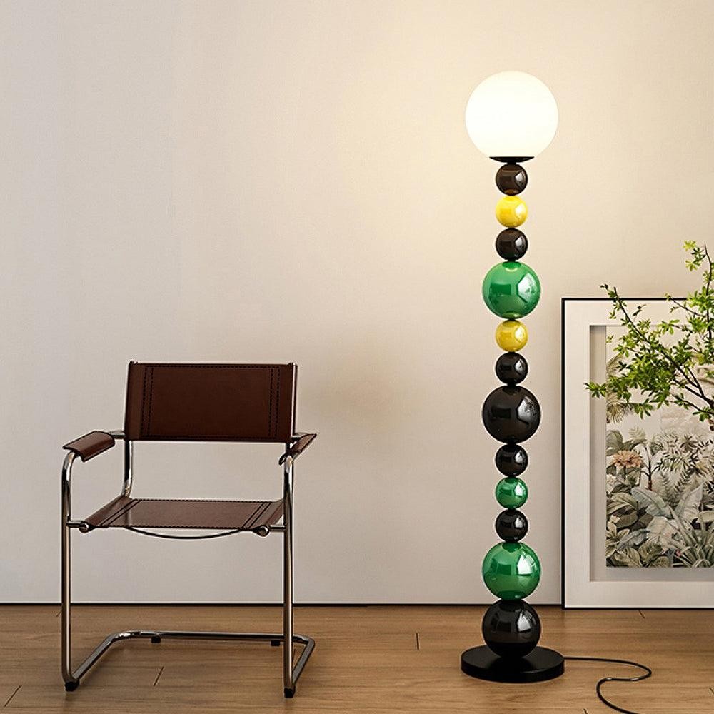 Kleurrijke ronde bol vloerlamp HL485