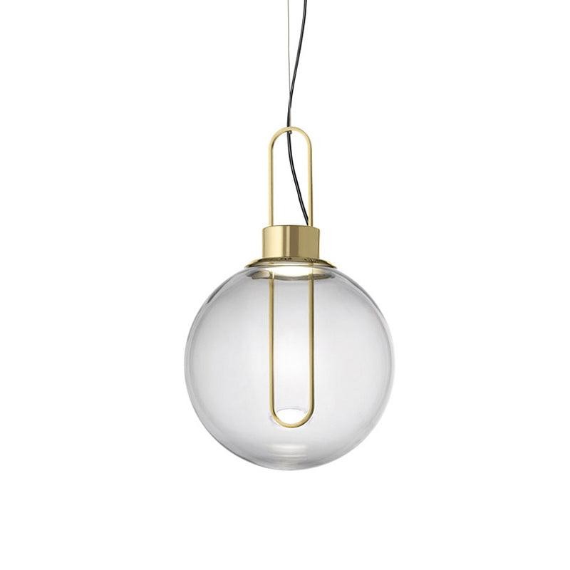 Hanglamp in bolvorm van helder glas HL651