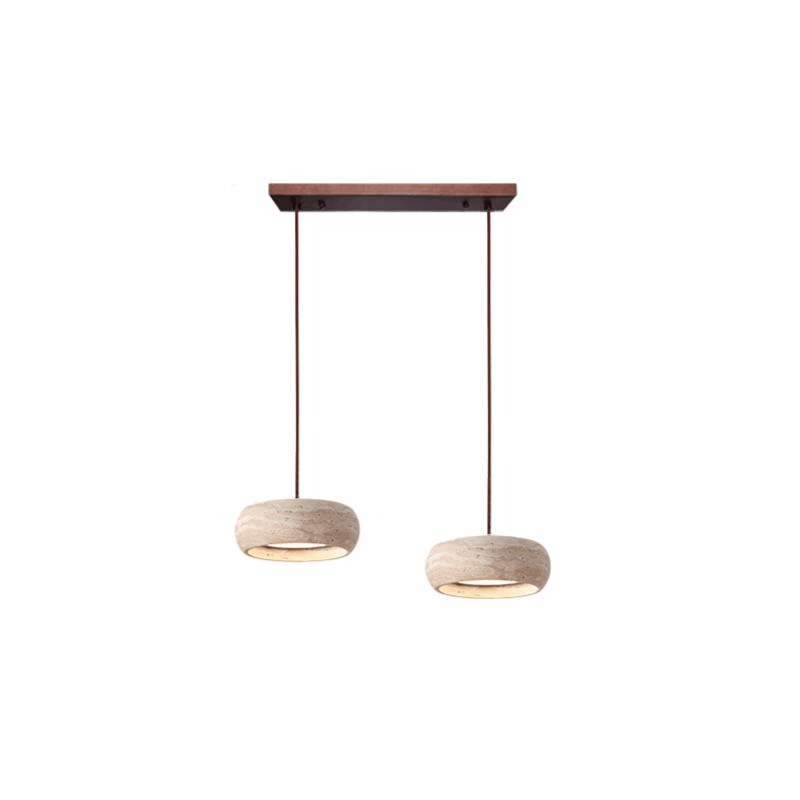 Hanglamp HL3487 in Wabi Sabi-stijl met travertijnsteen