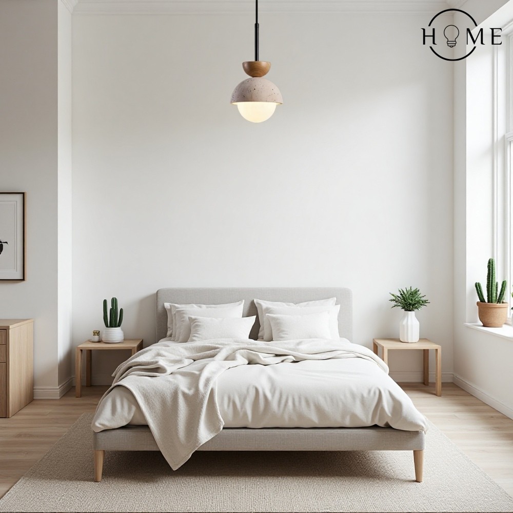 Natuurlijke stenen bolvormige hanglamp HL438