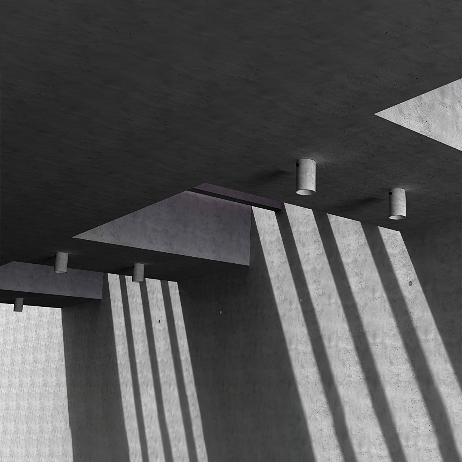 Minimalistische betonnen plafondlamp HL483
