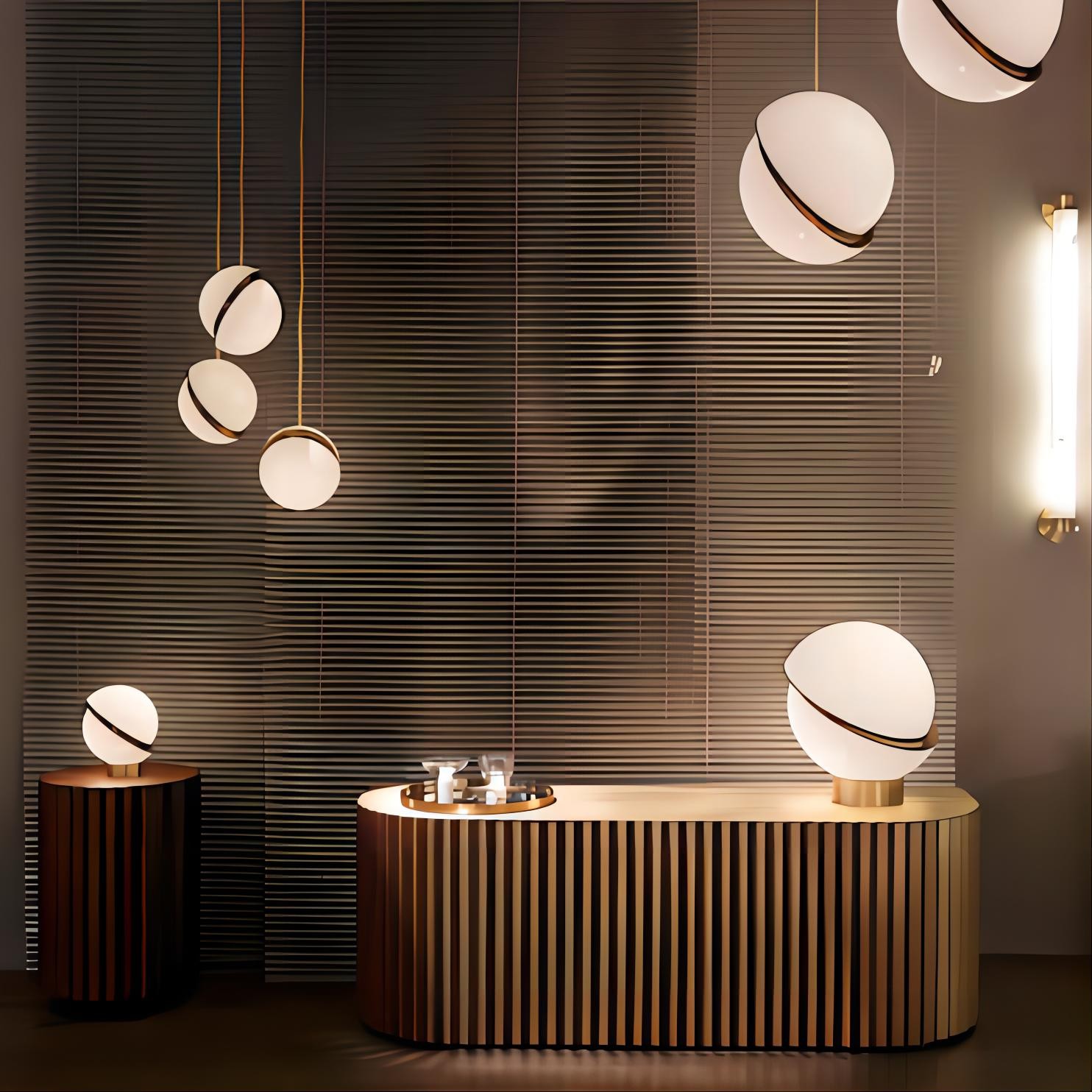 Crescent Opalen Bol Hanglamp