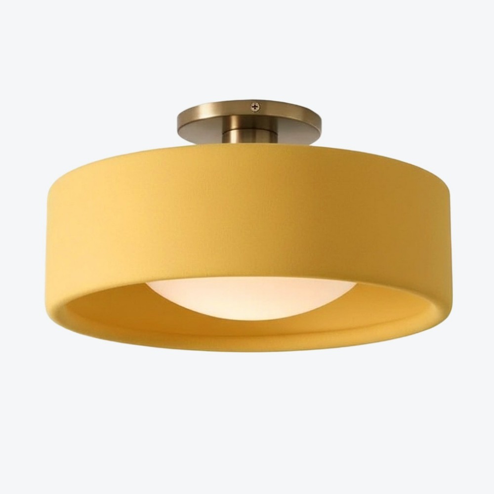 Cerova moderne porseleinen plafondlamp met elegante ivoorkleurige kap HL1621