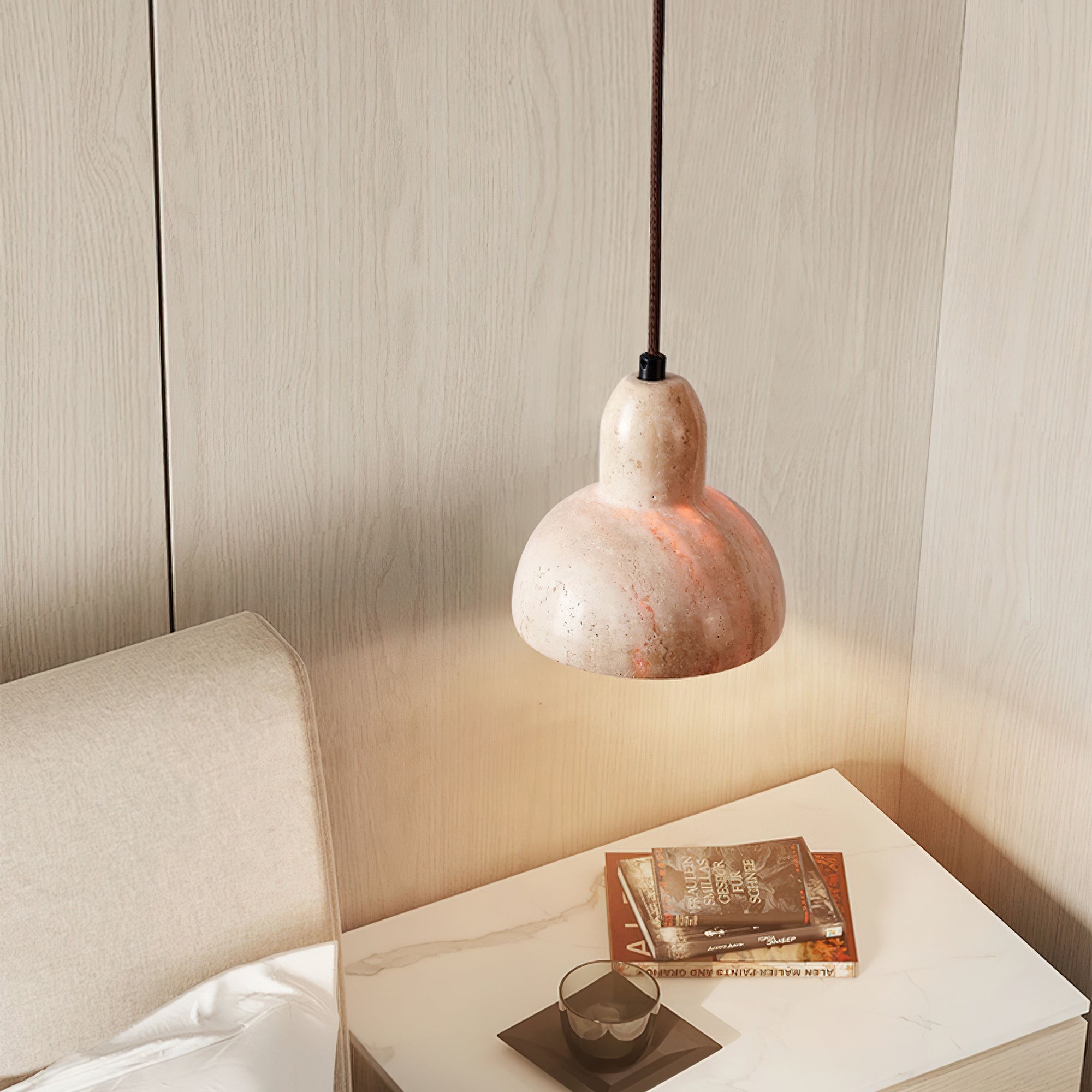 Wabi-Sabi Stijl Creatieve Travertijn Hanglamp HL899
