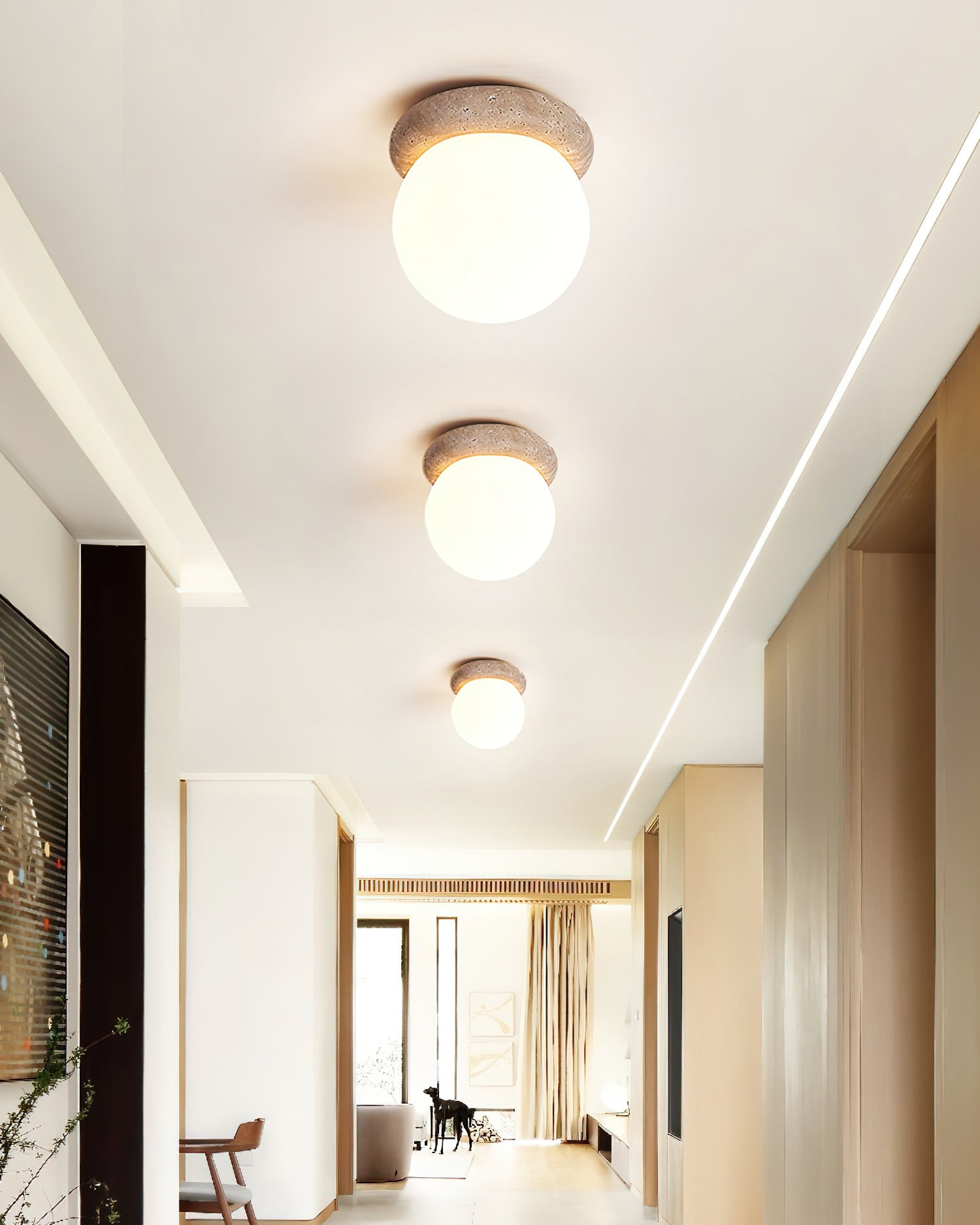 Marmeren Travertijn Asteroïde Plafondlamp HL417