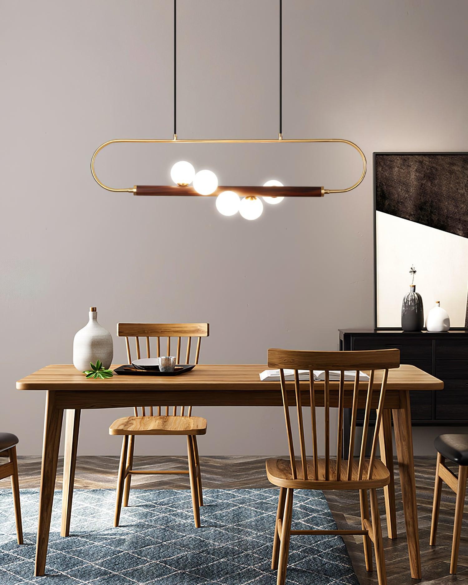 Moderne Walnoot Eenvoudige Kroonluchter HL693