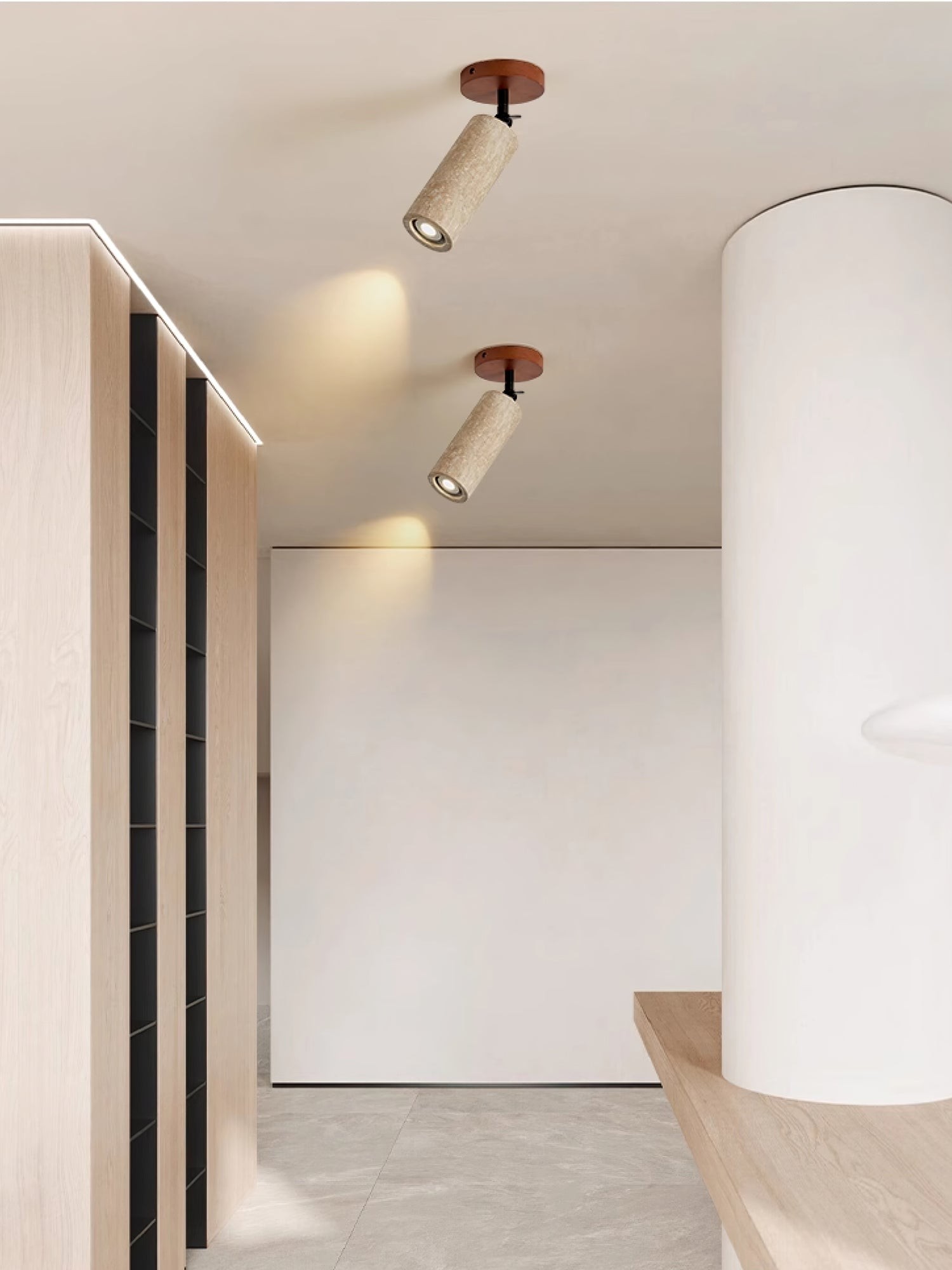 Wabi-Sabi Travertine Verstelbare Wandlamp HL851