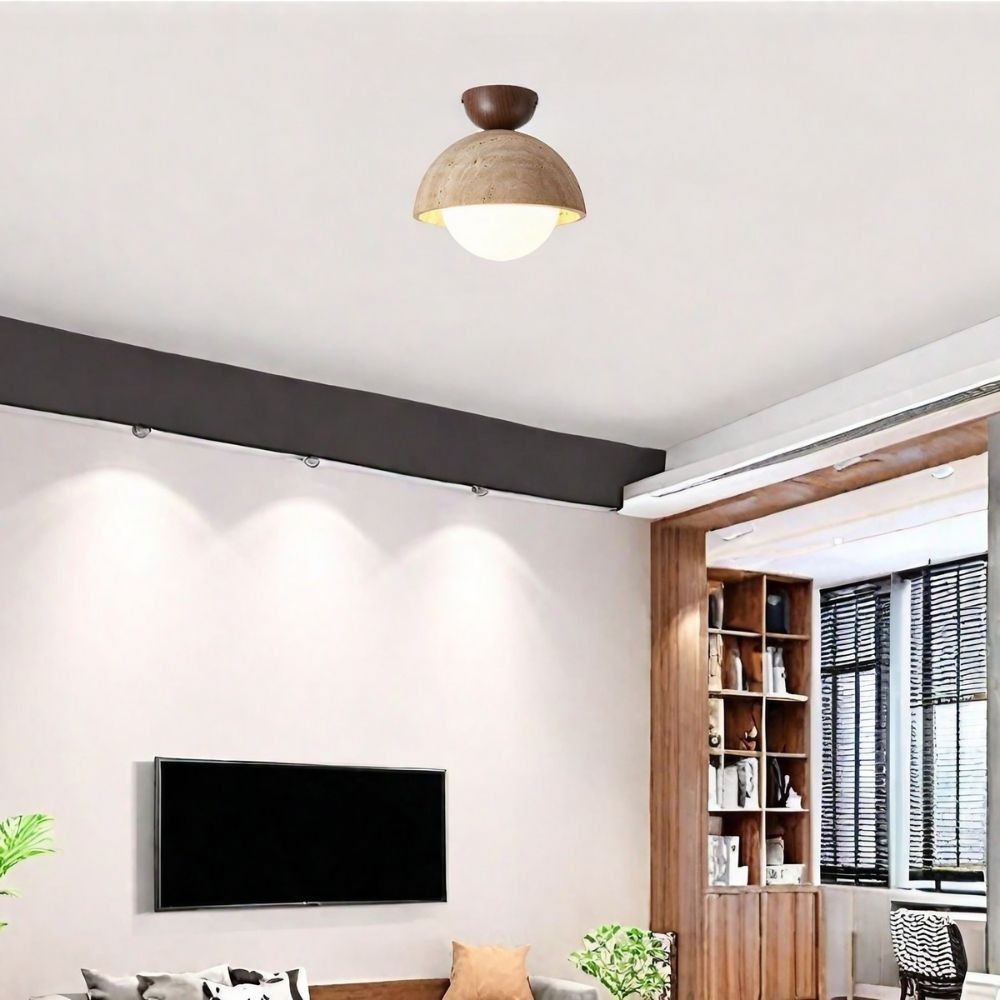 Japanse houten omgekeerde plafondlamp HL884
