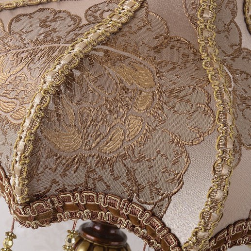 Traditionele Europese roze patroon lampenkap tafellamp HL873