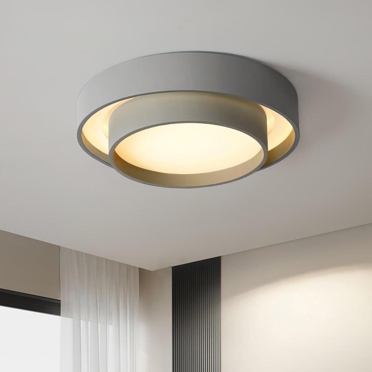 Dubbele ronde schijf Melody plafondlamp HL165