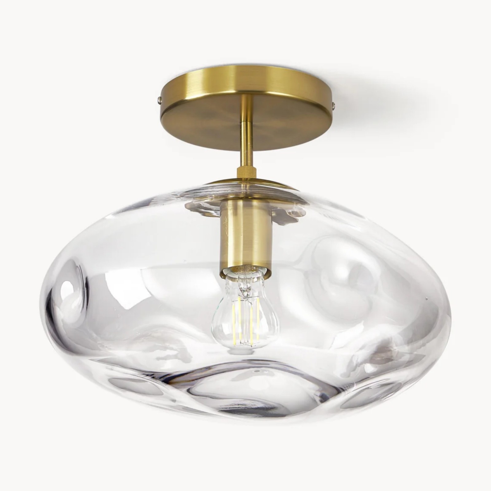 Moderne plafondlamp van chroomspiegelglas - minimalistische stijl voor woonkamer HL1054