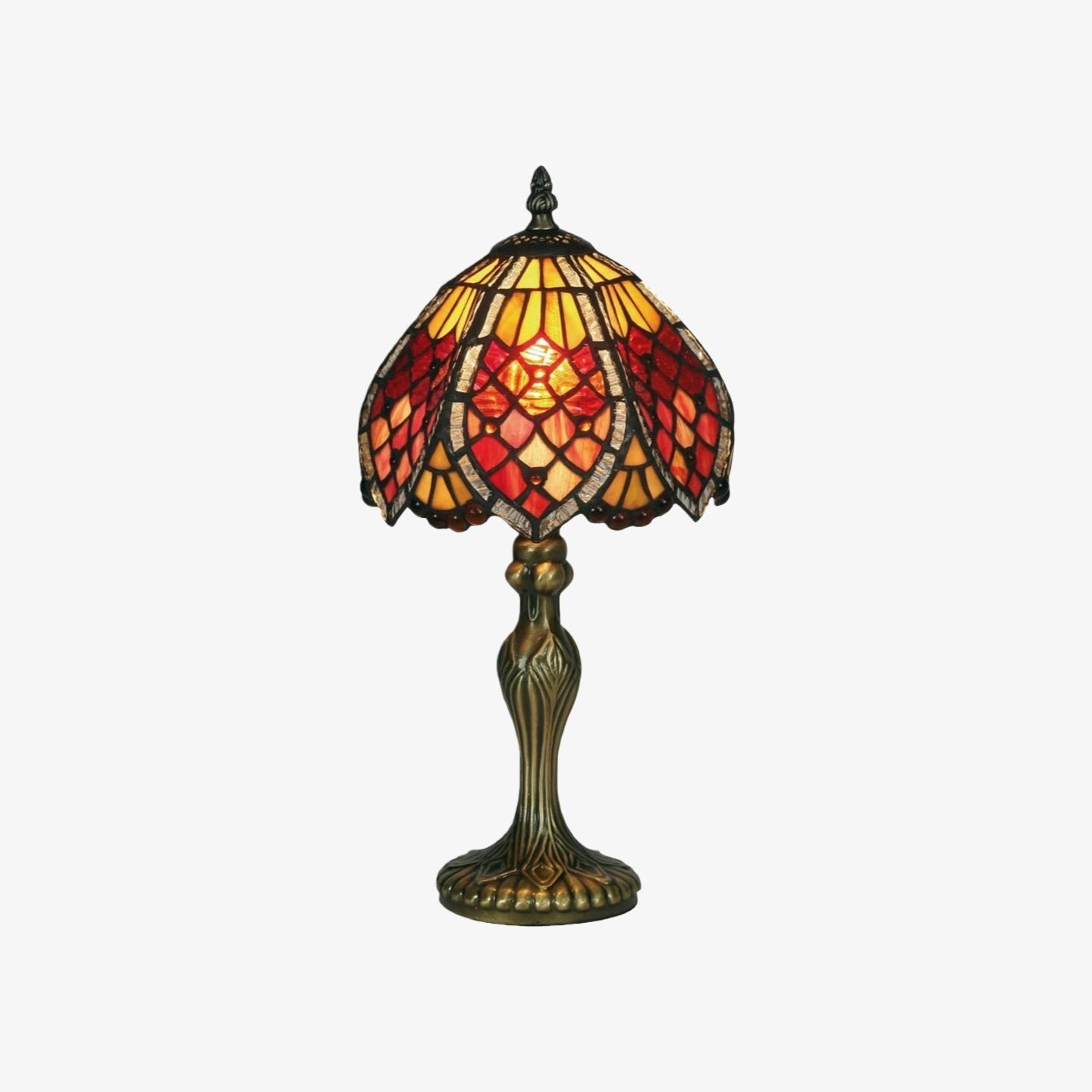 TF Orsino Art Deco Tafellamp - Handgemaakte glas-in-lood kunstlamp in vintage stijl voor elegante interieurs HL2070