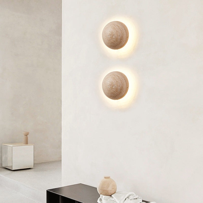 Amber Loft Travertin Ronde Wandlamp HL3438