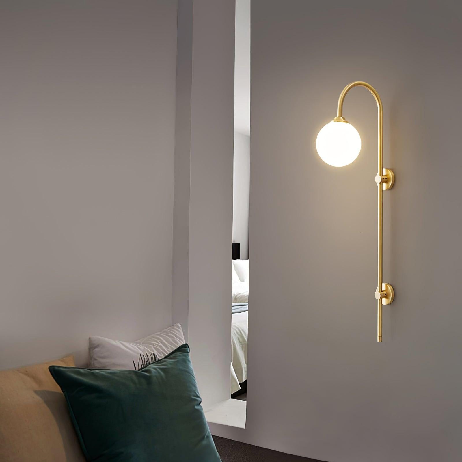 Globe Messing Wandlamp HL534