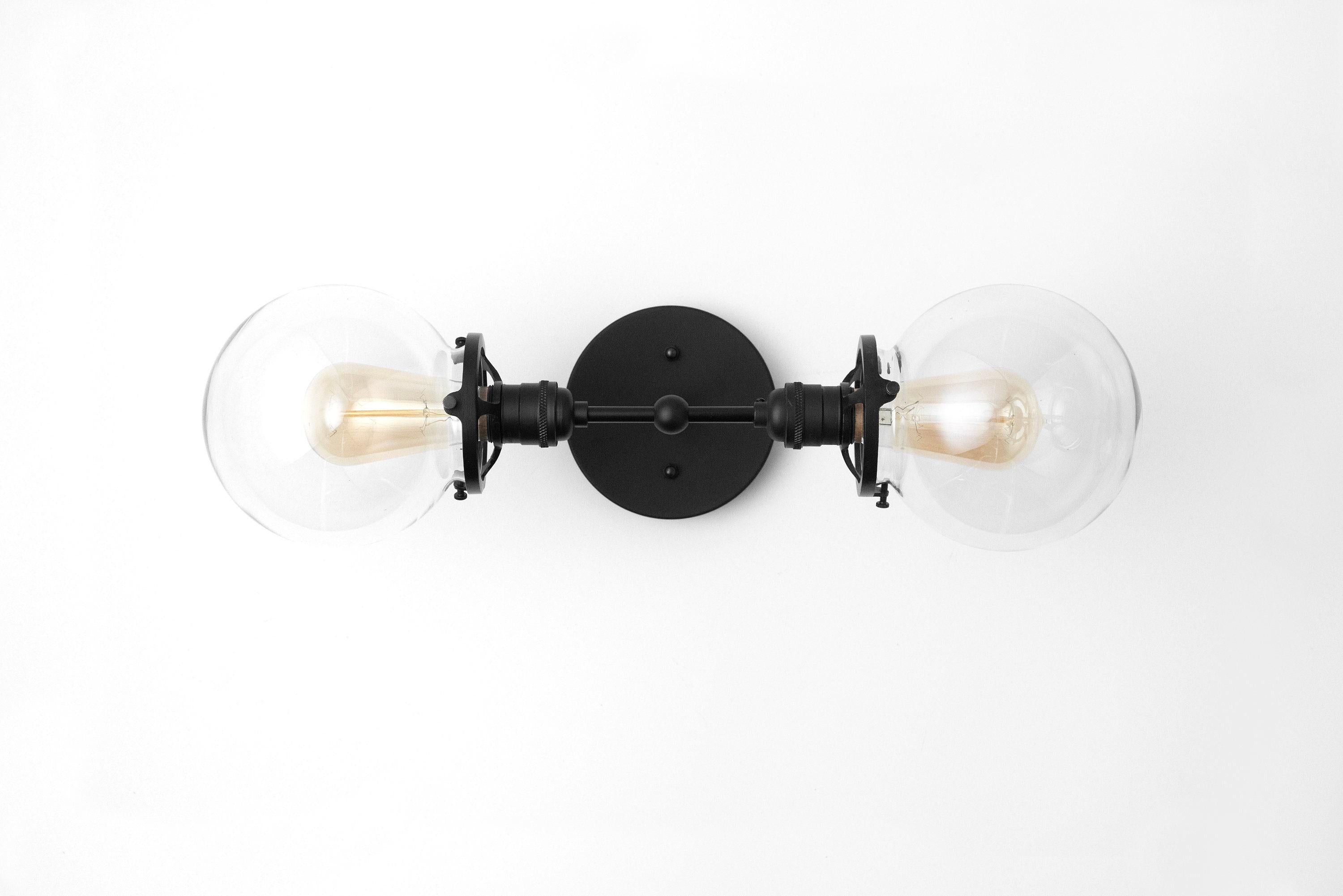 Lumio Globe Industriële Badkamerverlichting - Moderne Dubbele Bol Wandlamp HL1705