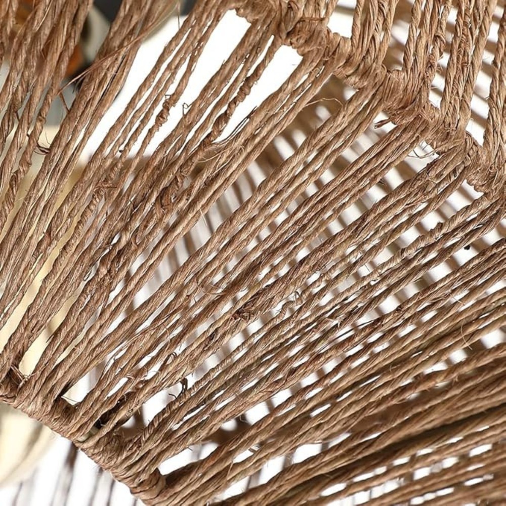 Geweven lantaarn Boho Radiance rotan plafondlamp HL3399