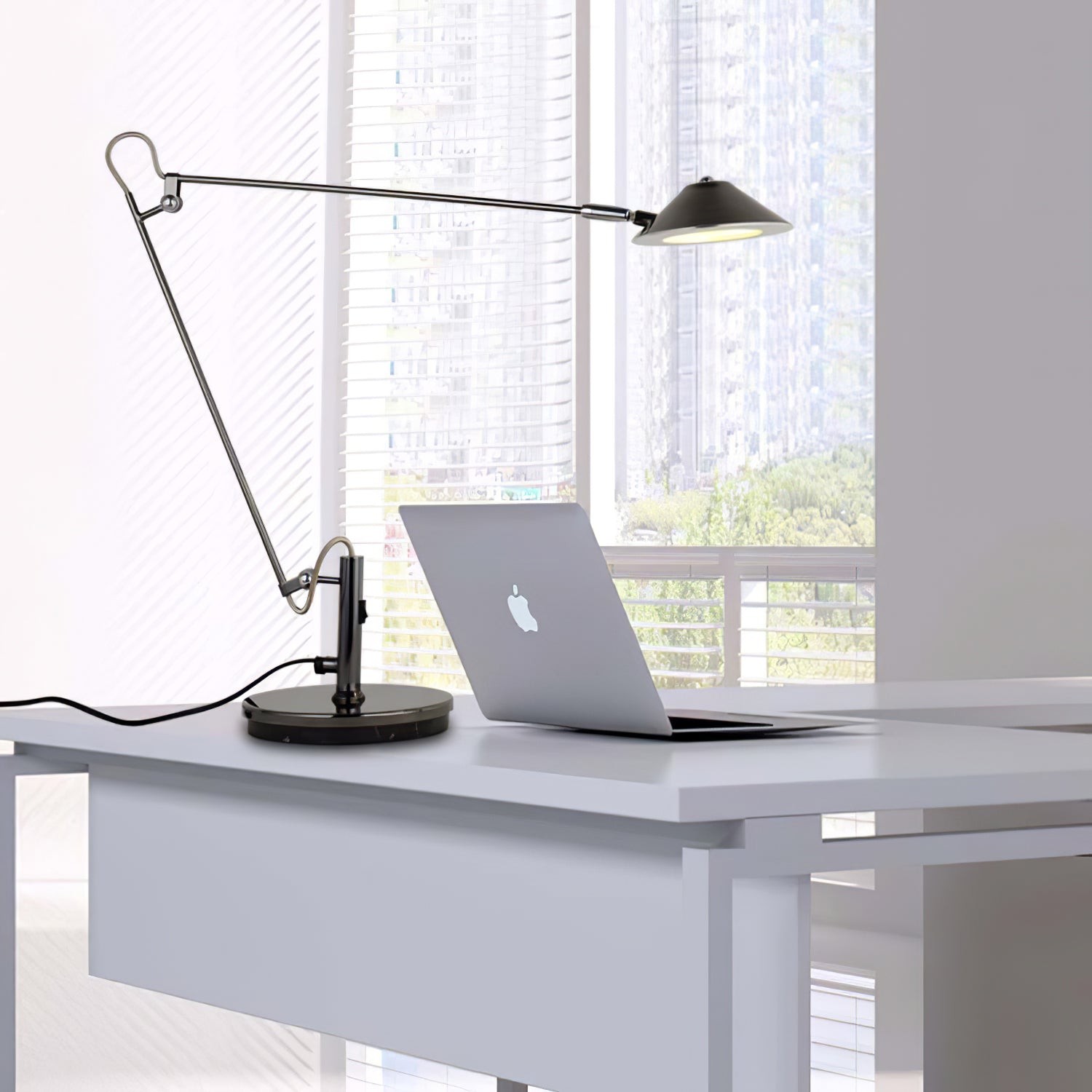 Verstelbare zwarte bureaulamp HL2925